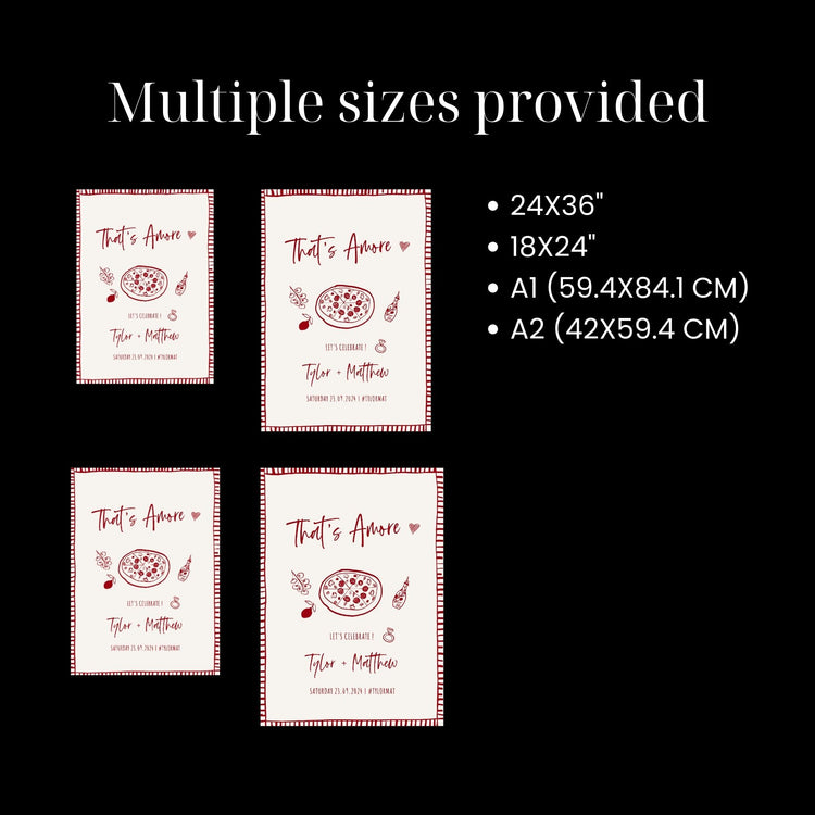 That's Amore Hand drawn Welcome Sign Template