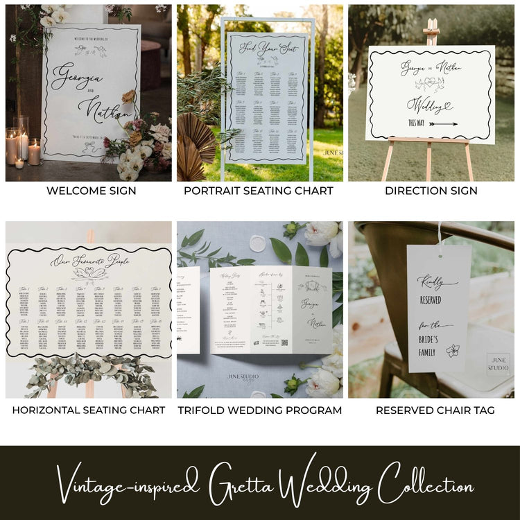 Whimsical Hand drawn Gretta Wedding Day Bundle