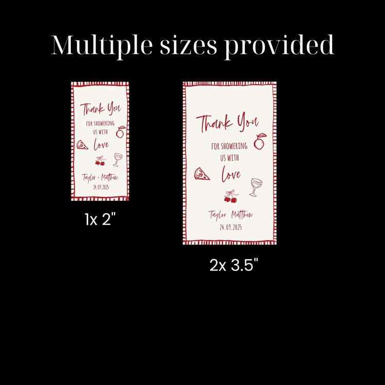 That's Amore Pizza Themed Favor Tag Template