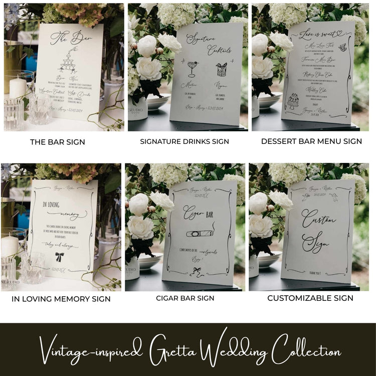 Whimsical Hand drawn Gretta Wedding Day Bundle