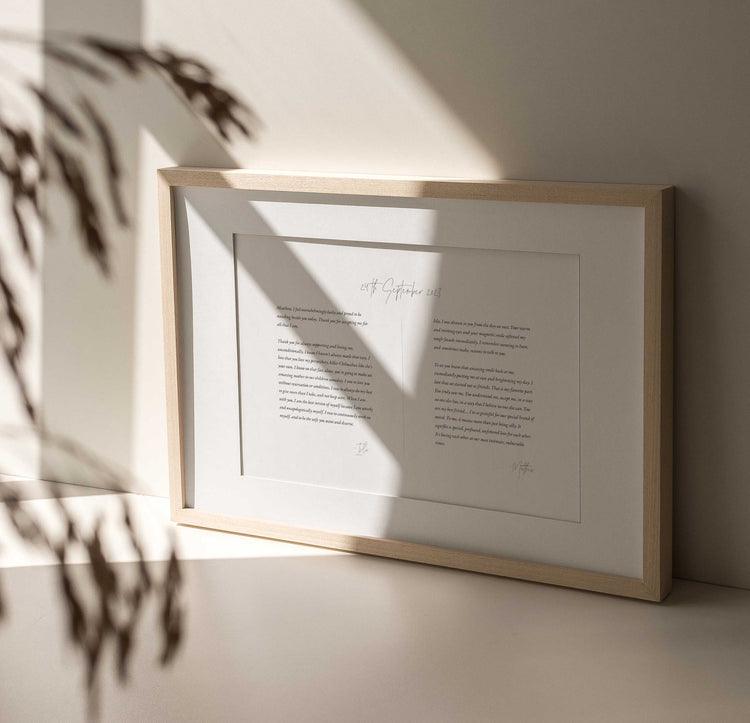 Minimalist Wedding Vows Art Landscape Template