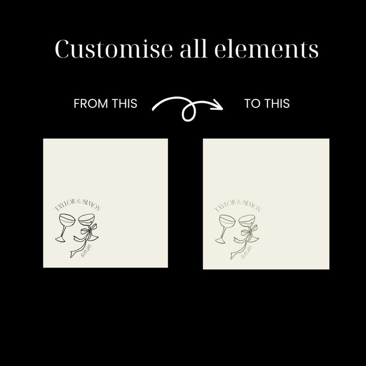 Old Money Champagne Cocktail Napkin