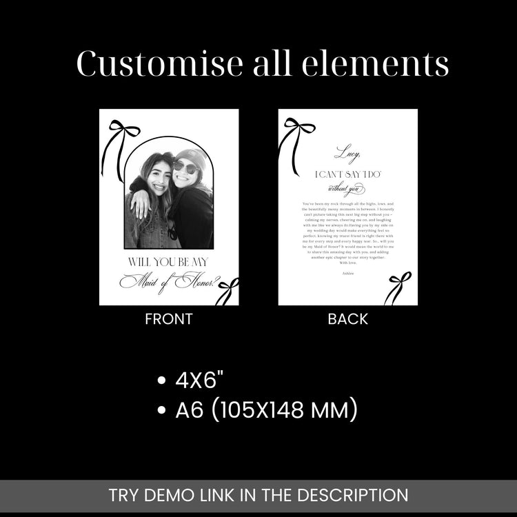 Old Money Photo Bridesmaid Proposal Cards