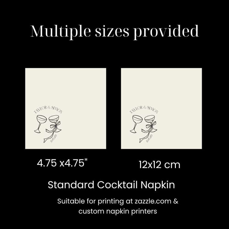 Old Money Champagne Cocktail Napkin