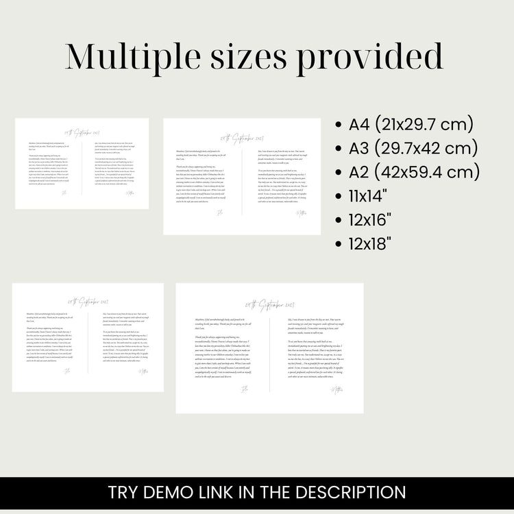 Modern Minimal Wedding Vows Art Landscape Template