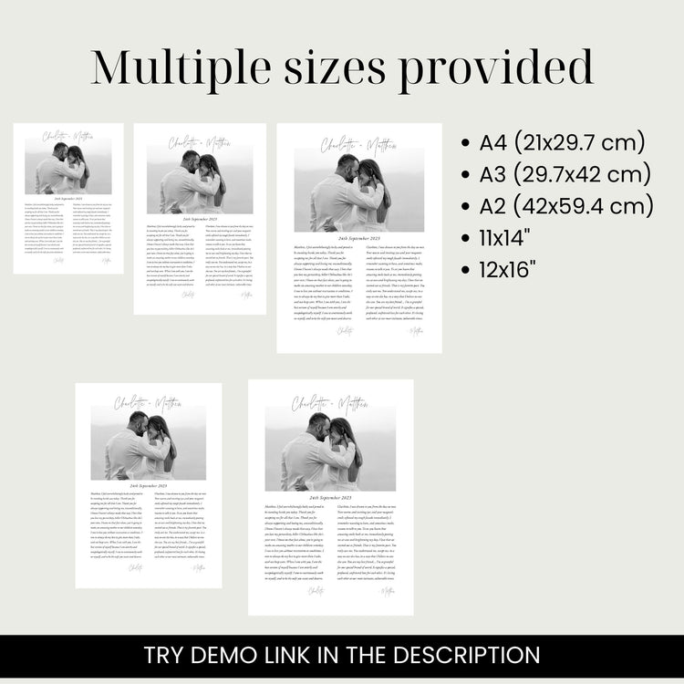 Photo Wedding Vows Art Vows Keepsake Template