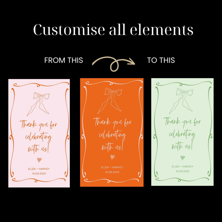 Colorful Favour Tag Template
