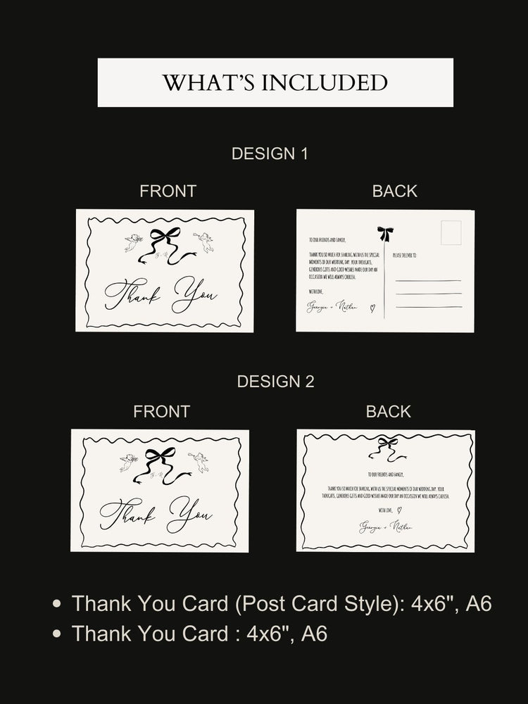 Whimsical Hand drawn Thank You Card Template