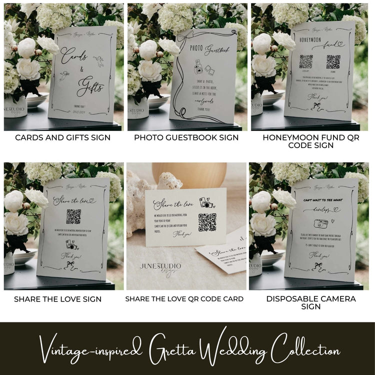 Whimsical Hand drawn Gretta Wedding Day Bundle