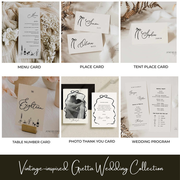 Whimsical Hand drawn Gretta Wedding Day Bundle