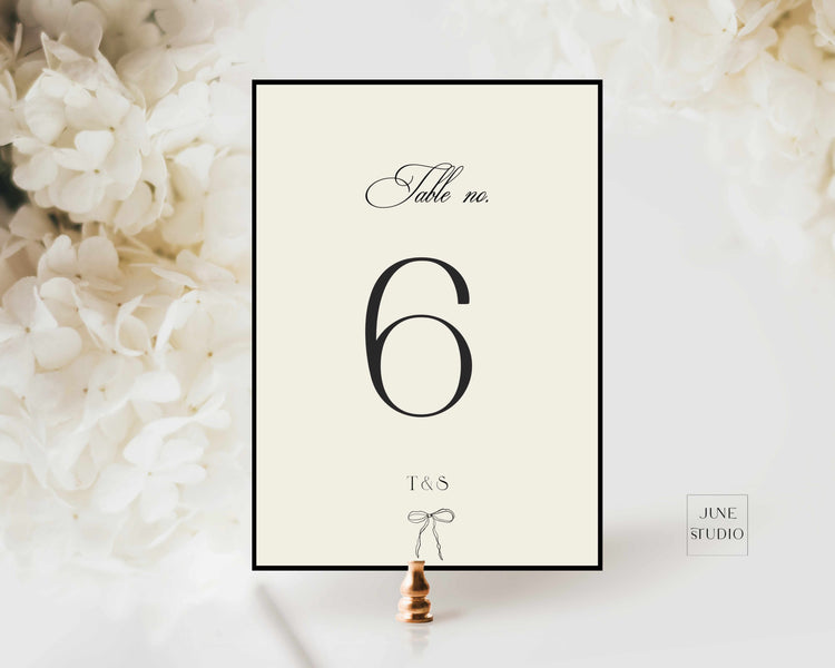 modern vintage wedding table number template, old money aesthetic wedding, digital template, editable illustrated table number card, 90's retro