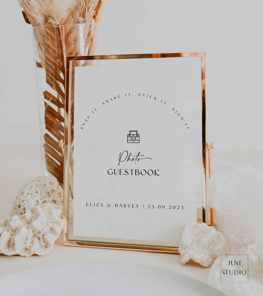 Wedding Photo Guest Book Sign Template
