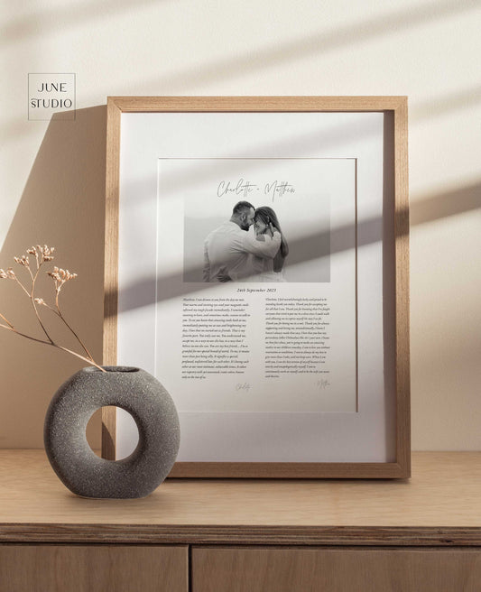 Photo Wedding Vows Art Vows Keepsake Template