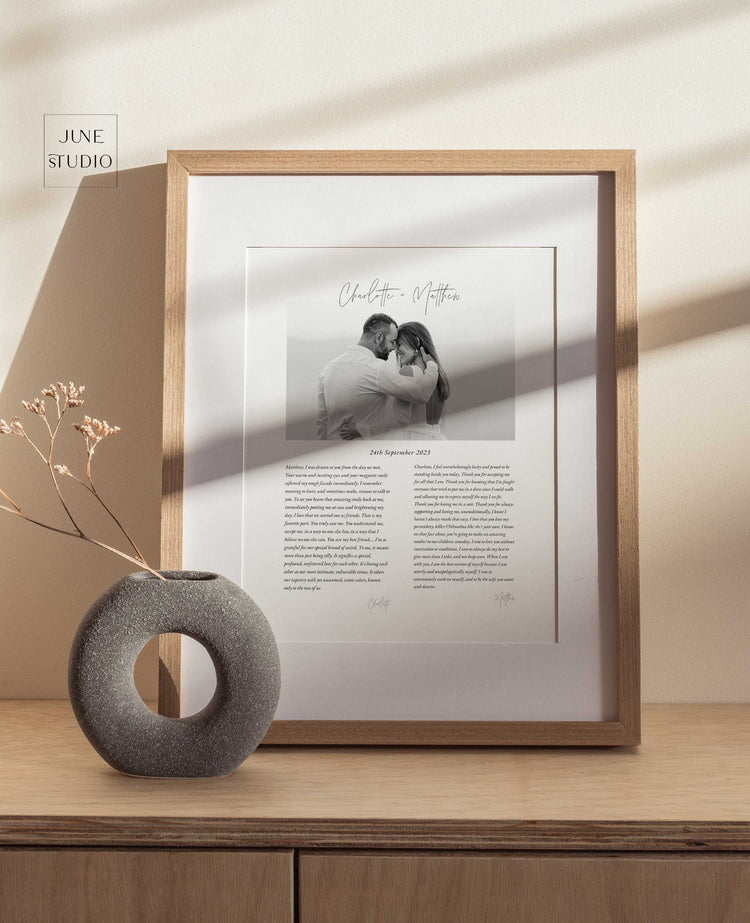 Photo Wedding Vows Art Vows Keepsake Template