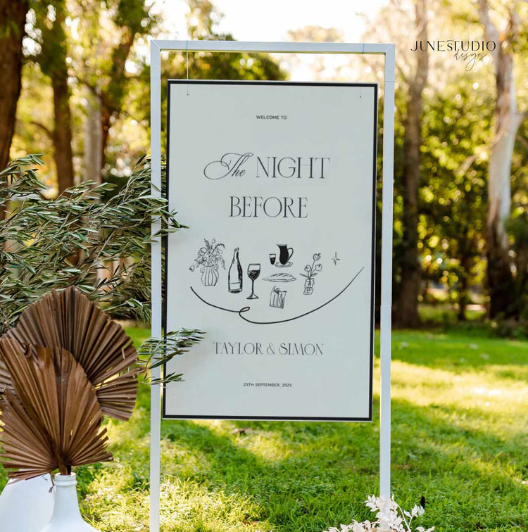 Old Money Rehearsal Dinner Welcome Sign Template
