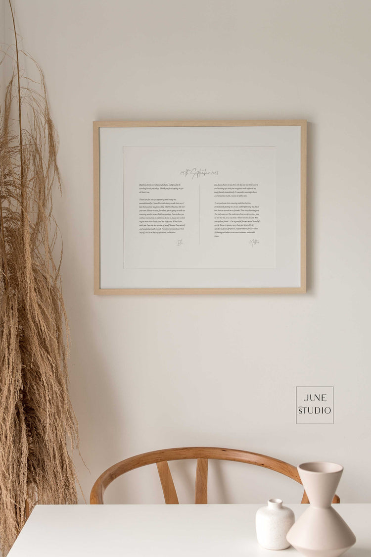 Minimalist Wedding Vows Art Landscape Template