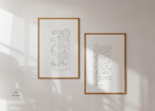 Elegant Calligraphy Wedding Portrait Vows Art Template