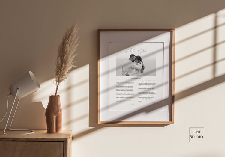 Photo Wedding Vows Art Vows Keepsake Template