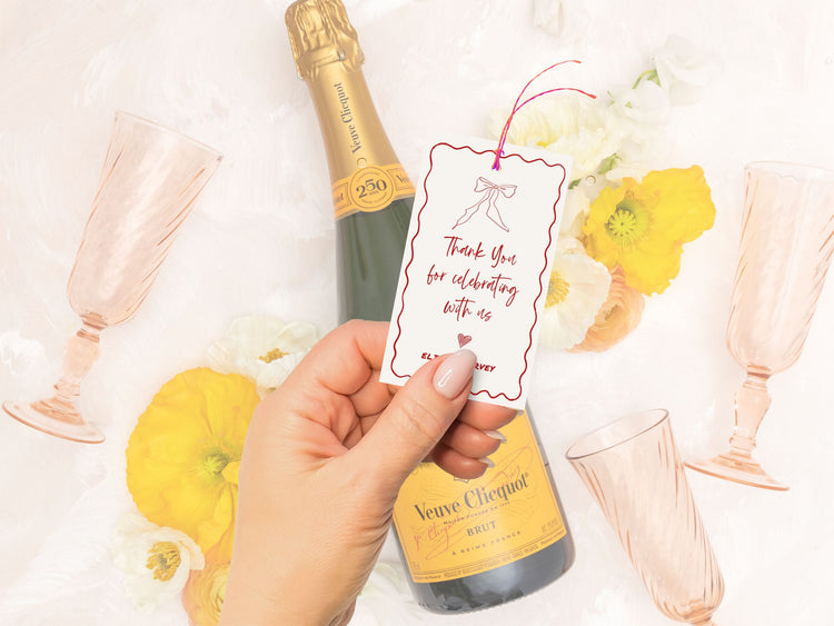 Wavy Favour Tag Template