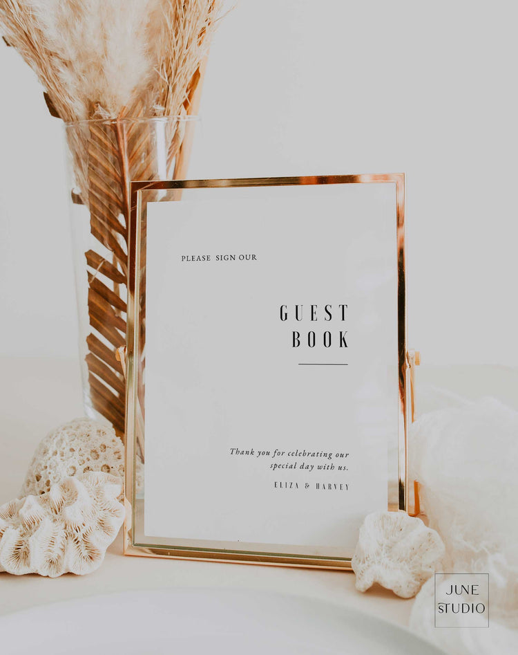 Wedding Guest Book Sign Template