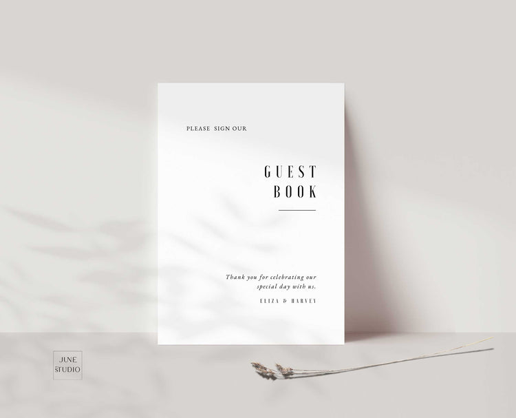 Wedding Guest Book Sign Template