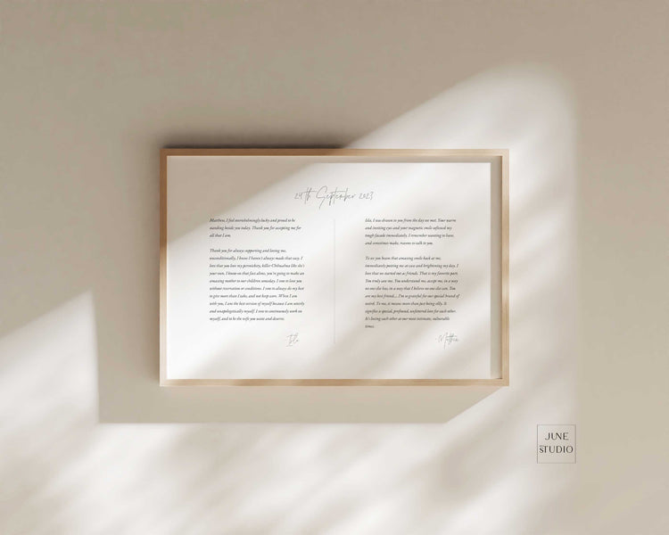 Minimalist Wedding Vows Art Landscape Template
