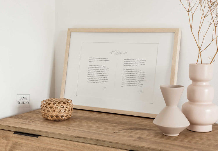 Minimalist Wedding Vows Art Landscape Template