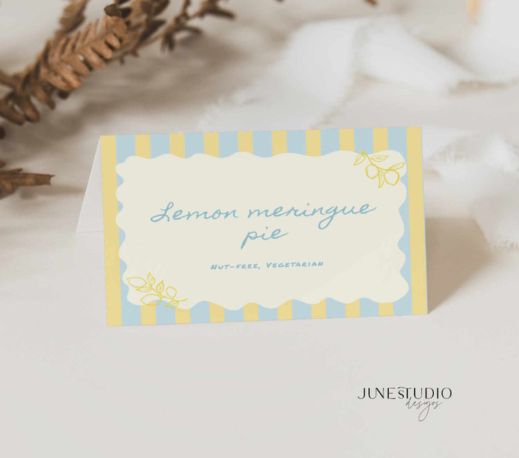 Limoncello Buffet Card Template