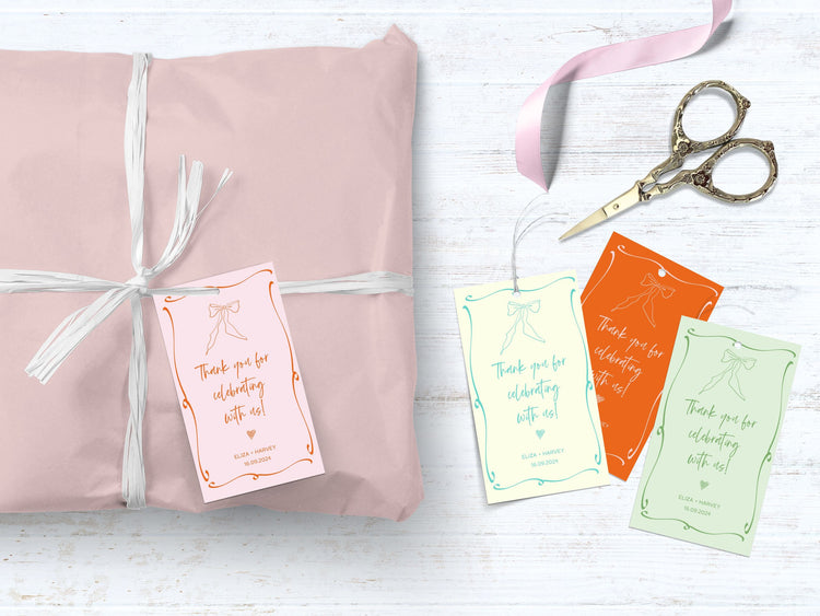 Colorful Favour Tag Template