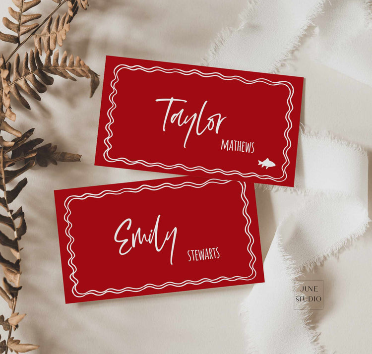 That's Amore Hand drawn Menu and Place Card Set Template