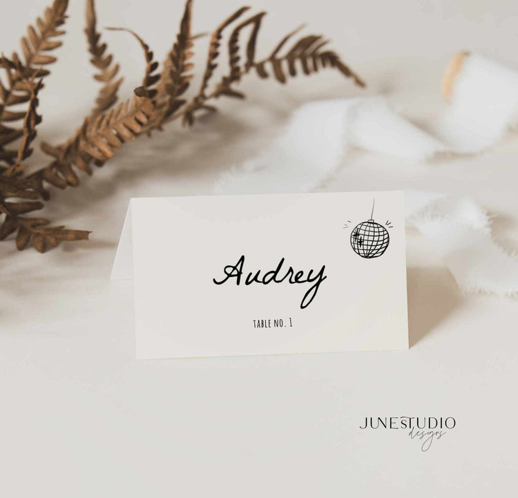 Vintage Inspired Hand drawn Menu + Place Card Set Template