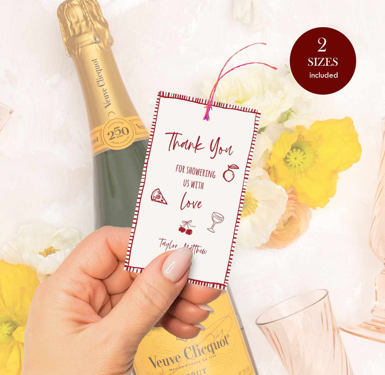 That's Amore Pizza Themed Favor Tag Template
