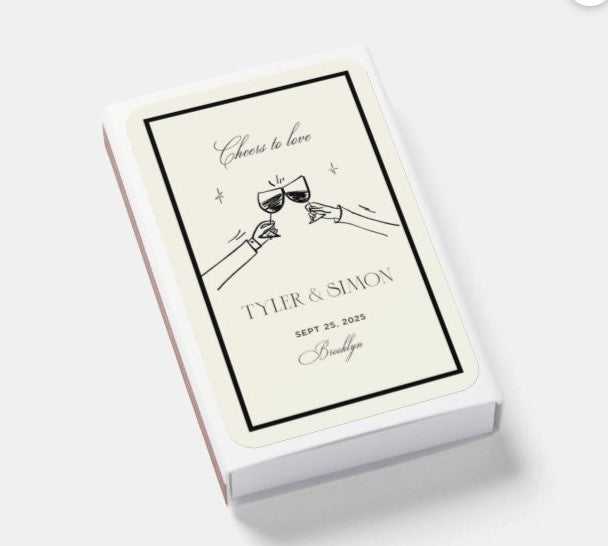 Old Money Cheers to Love Matchbox Template