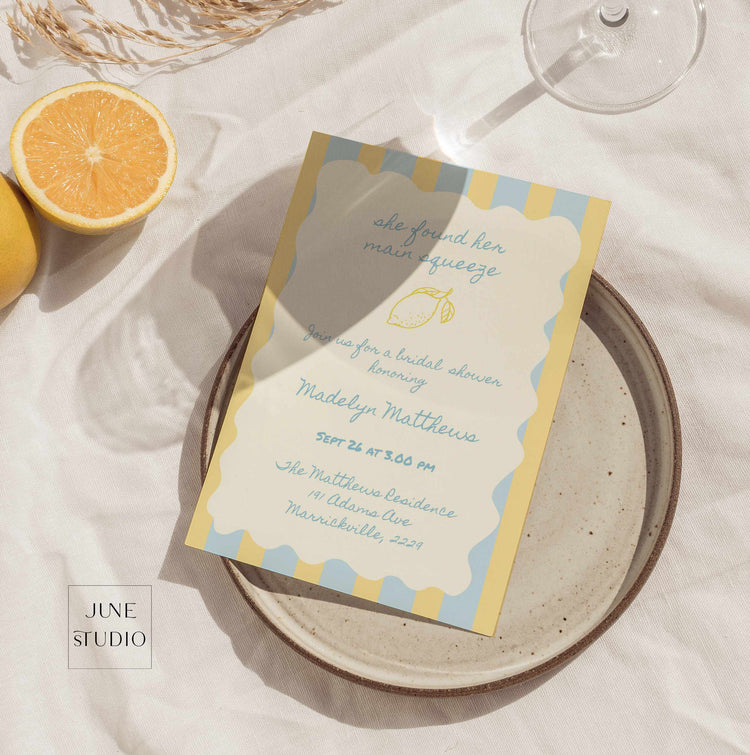 Limoncello Bridal Shower Invitation Template