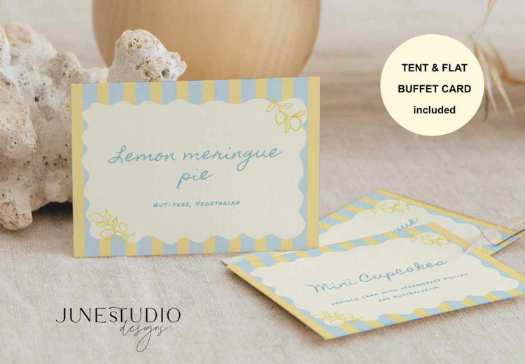 Limoncello Buffet Card Template