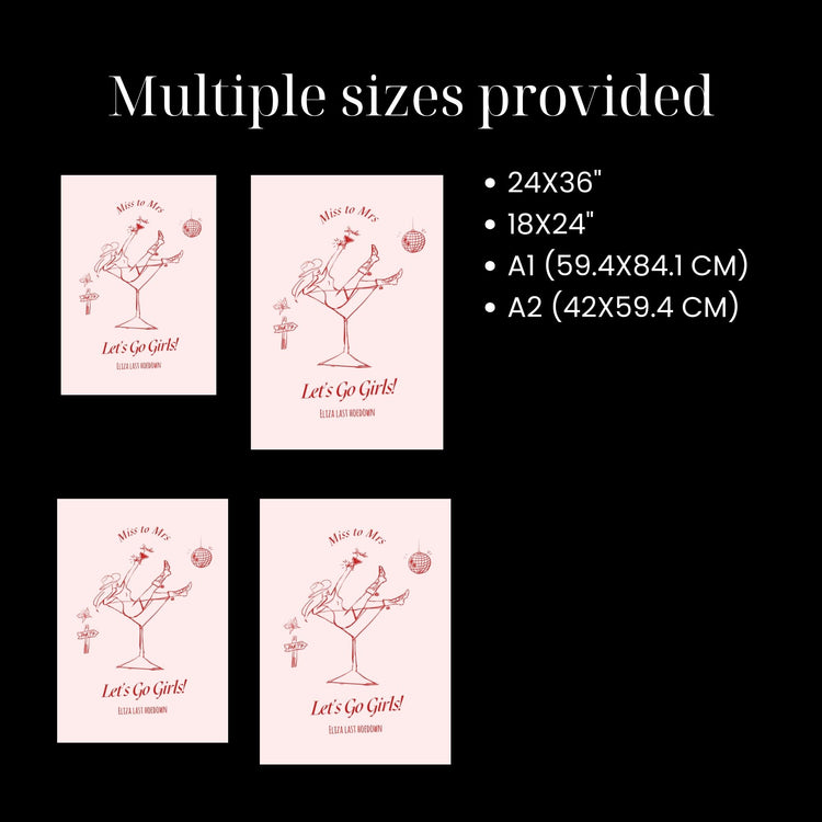 Last Rodeo Cowgirl Bachelorette Welcome Signage Template