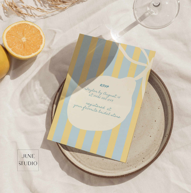 Limoncello Bridal Shower Invitation Template