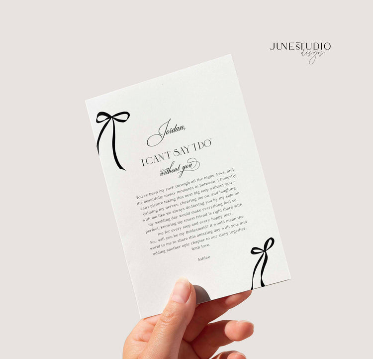 Old Money Photo Bridesmaid Proposal Cards