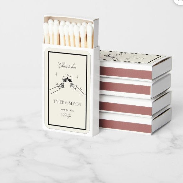 Old Money Cheers to Love Matchbox Template