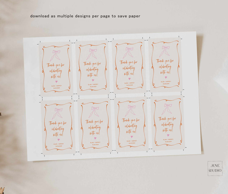 Colorful Favour Tag Template