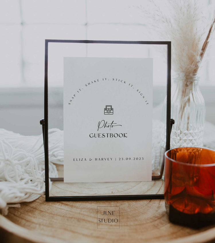 Wedding Photo Guest Book Sign Template