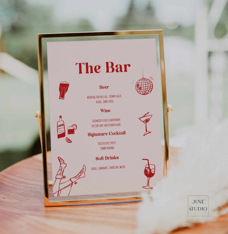 Last Rodeo Bar Menu Signage Template