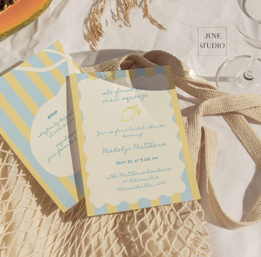 Limoncello Bridal Shower Invitation Template