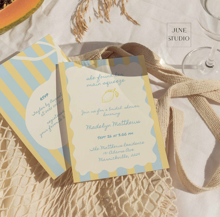Limoncello Bridal Shower Invitation Template