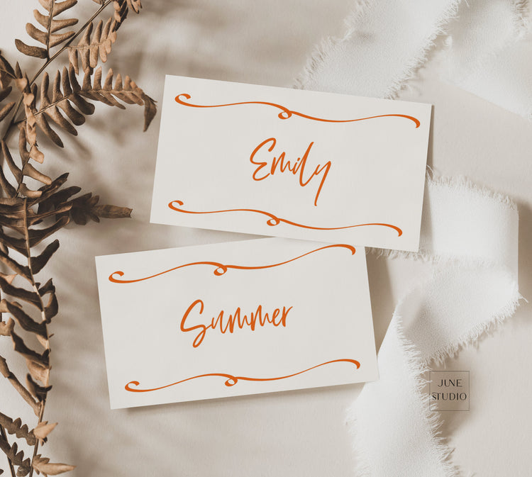 Vibrant Place Card Template