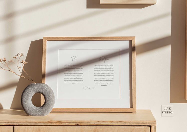 Minimalist Wedding Vows Art Landscape Template