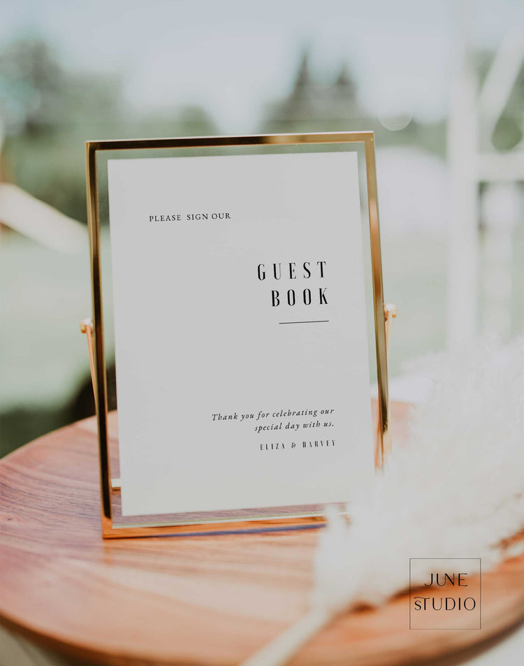 Wedding Guest Book Sign Template