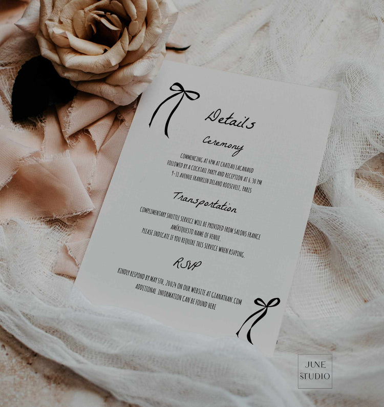 Hand drawn Chandelier Wedding Invitation Template