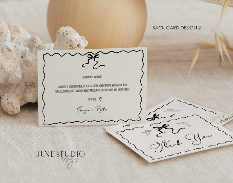 Whimsical Hand drawn Thank You Card Template