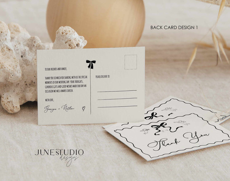 Whimsical Hand drawn Thank You Card Template